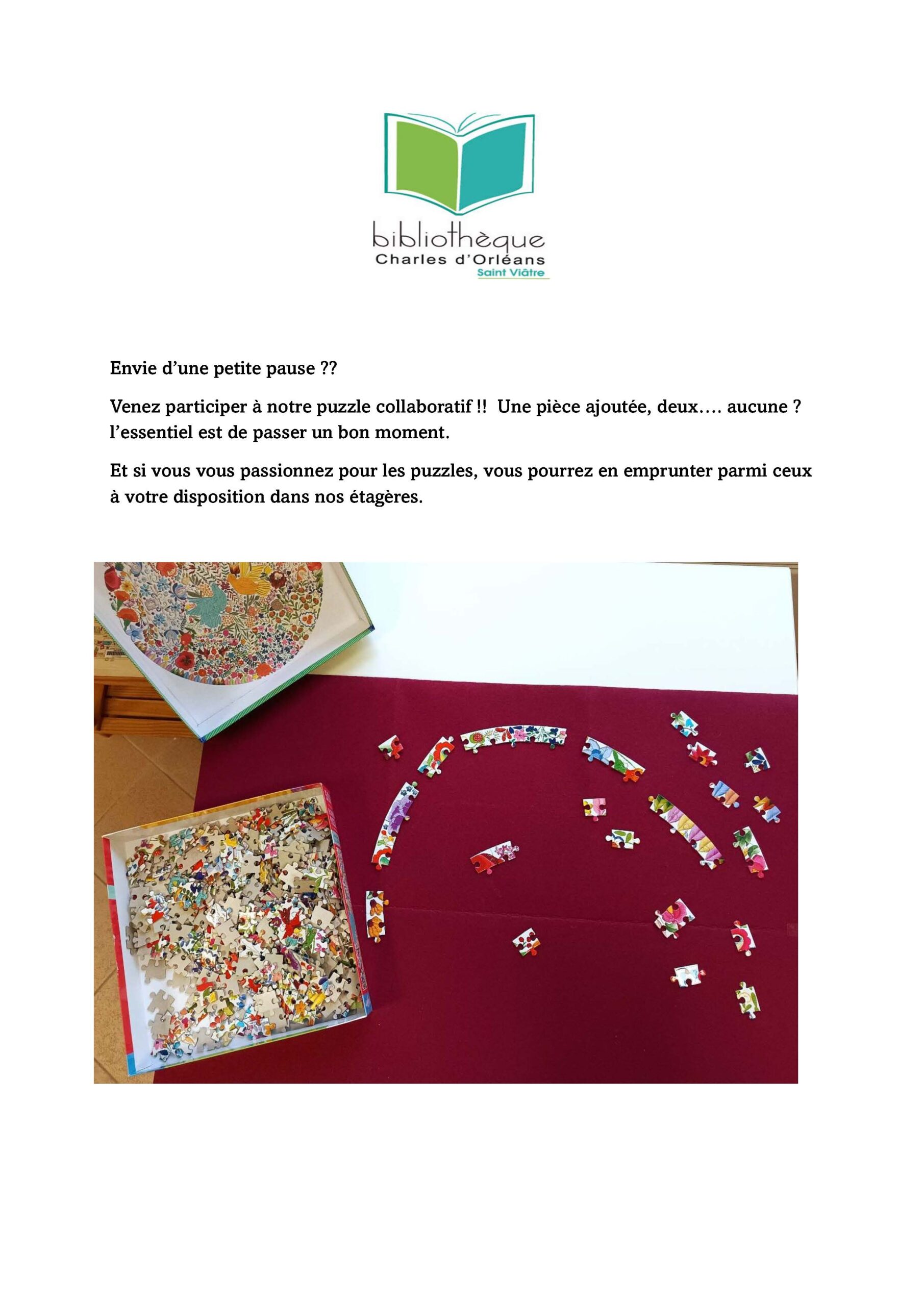 Bibliothèque – Puzzle collaboratif